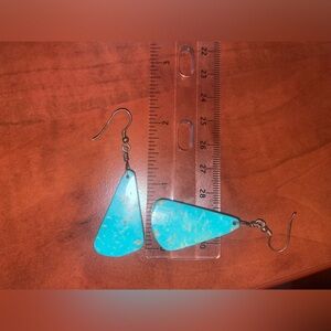 Turquoise Drop Stab Earrings - Unbranded
